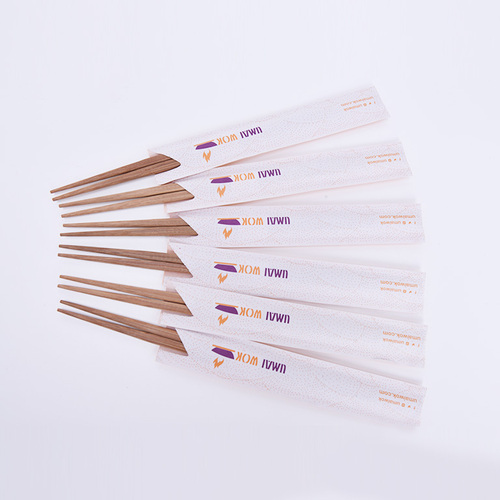 Carbonized Egg Chopsticks with customized paper sleeve
